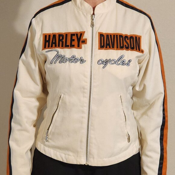 Harley-Davidson Motorcycle Vintage 90's Nylon Riding Jacket - Picture 2 of 6